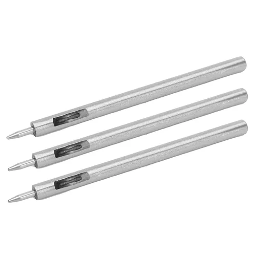 YWBL-WH 3 piezas de perforador de cuero para manualidades, herramienta de perforación de acero aleado para correas de reloj, cinturones (0.039
