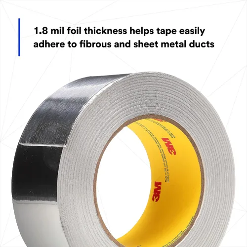 Miniatura 5 de 3M 3380 – Cinta de aluminio 3380 plateada (múltiples tamaños), 1