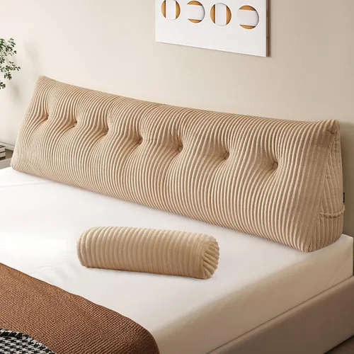 Z-hom Almohada de cuña grande para cabecero, almohada triangular para cabecero tamaño king, almohada de lectura para cama con una almohada enrollada