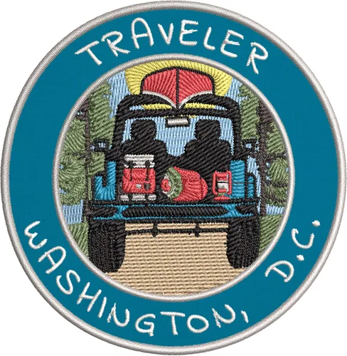 Washington, D.C. Parche bordado de primera calidad para planchar o coser, emblema decorativo para bricolaje, recuerdo de vacaciones, equipo de