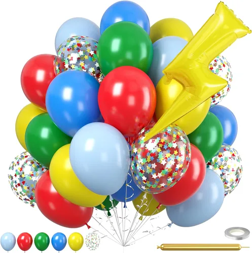 Miniatura 28 de Globos Rojos Negros Amarillos, 60pcs Globos Negros Borgoña Dorados, Globos Amarillos Granate Globos Rojos Negros Dorados con Confeti Para Cumpleaños