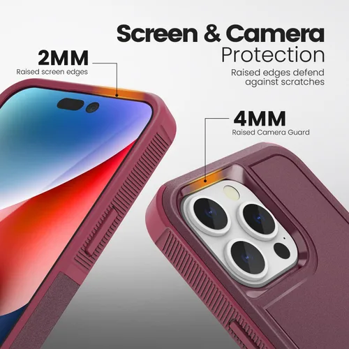 Miniatura 3 de MAXCURY Funda protectora para iPhone 14, iPhone 13, resistente a prueba de golpes, funda protectora de cuerpo completo, cubierta protectora de borde