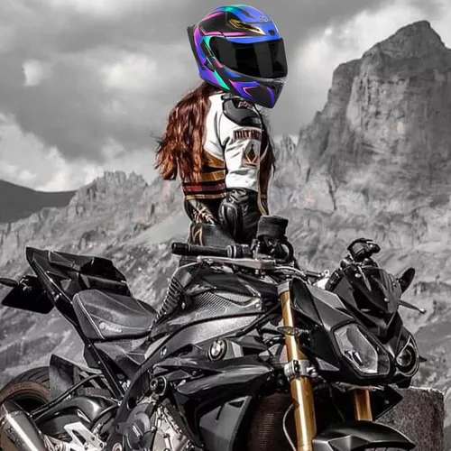Miniatura 7 de Casco modular Bluetooth para motocicleta, certificado DOT, abatible, de cara completa, antivaho, doble máscara, casco de motocicleta de calle