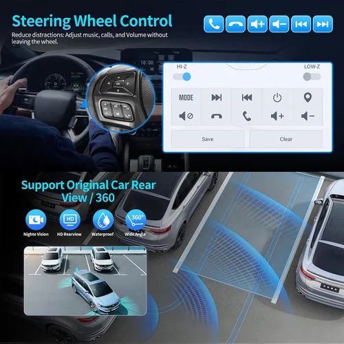 Miniatura 6 de Radio de coche para Ford Explorer 2011-2019 Actualización de radio con pantalla estilo Tesla de 14.4 pulgadas Unidad principal con Carplay