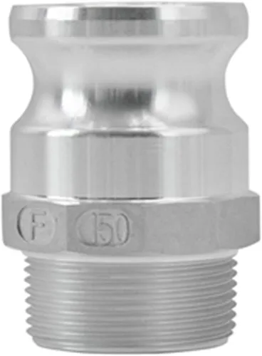 Miniatura 2 de SAFBY 2 accesorios de manguera de aluminio tipo F y cámara de ranura, enchufe x NPT macho con 2 piezas de accesorios de junta Camlock (1.5 pulgadas)