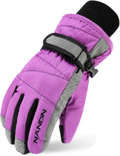 JEELAD Guantes de esquí para niños y niñas, guantes de nieve de invierno, resistentes al viento, guantes de ciclismo para niños y niñas, clima frío,