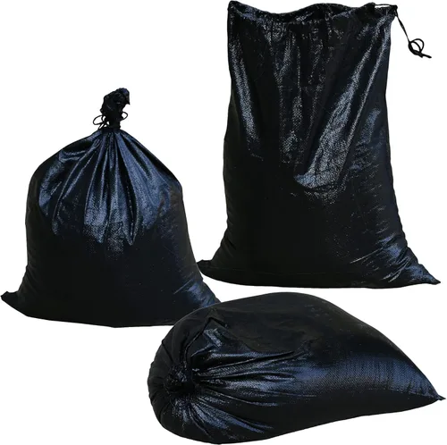 Bolsas de arena de polietileno tejidas vacías de 19 x 24 pulgadas, protección UV, anti-UV, 3 años, con lazos, bolsas de arena resistentes para