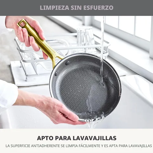 Miniatura 8 de GreenPan Hybrid - Juego de utensilios de cocina antiadherentes de acero inoxidable de 13 piezas, APEX Tri-Ply Thermobond PFAS, ollas y sartenes