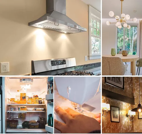 Miniatura 6 de Luz para horno de microondas, bombilla LED E17, base T7, 4 W (equivalente a halógeno de 40 W) sobre encimera, hornos de microondas de 120 V, pieza