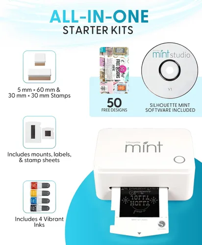 Miniatura 7 de Kit de sellos y botellas de tinta Silhouette Mint