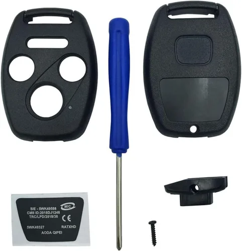 Miniatura 7 de Funda para llavero Honda CR-V Odyssey Accord Crosstour Civic CR-Z, repuesto de carcasa de llave remota sin llave con destornillador