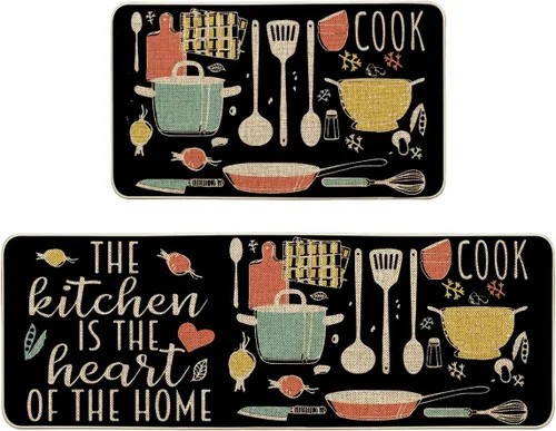 Miniatura 8 de Artoid Mode The Kitchen is The Heart of The Home - Juego de 3 tapetes de cocina, juegos de cocina de temporada, para fiestas navideñas, tapetes