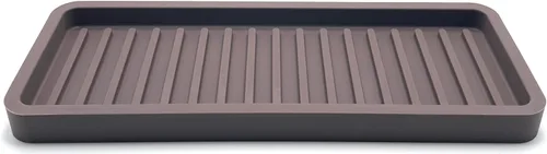Miniatura 34 de Bandeja organizadora para fregadero de cocina de silicona, soporte de esponja y protector de encimera Plato y bandeja dispensadora de jabón