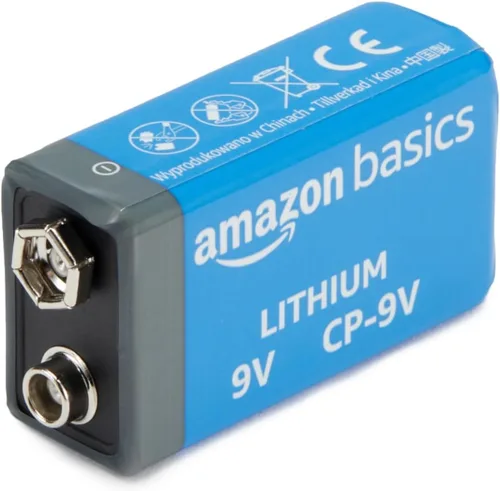 Miniatura 4 de Amazon Basics Paquete de 2 baterías de litio de alto rendimiento de 9 voltios, 10 años de vida útil, energía duradera, uso al aire libre, rango