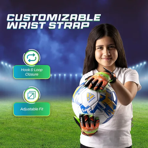 Miniatura 4 de Vizari Soccer Goalkeeper Gloves – Pro Goalie Gloves for Kids, Youth & Adults Fingersave Protection Durable Grip All-Weather Soccer Gloves for