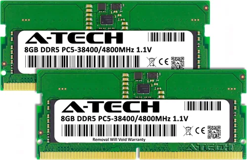 Miniatura 2 de A-Tech Kit de 16 GB (2 x 8 GB) RAM compatible con portátiles Acer Nitro 5 para juegos DDR5 4800MHz PC5-38400 SODIMM 1.1V 262 pines no ECC