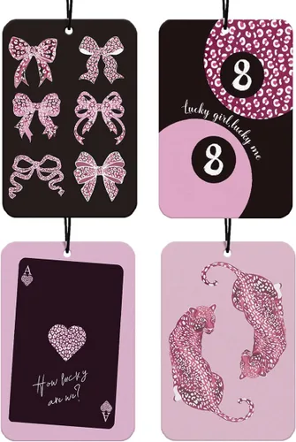 Miniatura 20 de Black Bows - Ambientador occidental para automóvil, 4 piezas, Let's Go Girls Cowgirls Western accesorios para colgar para automóvil, decoración