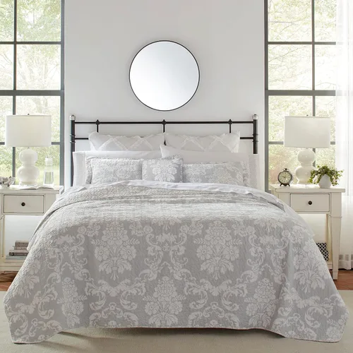 Miniatura 12 de Laura Ashley - Juego de edredón individual, ropa de cama reversible de algodón con funda a juego, decoración ligera del hogar, ideal para todas