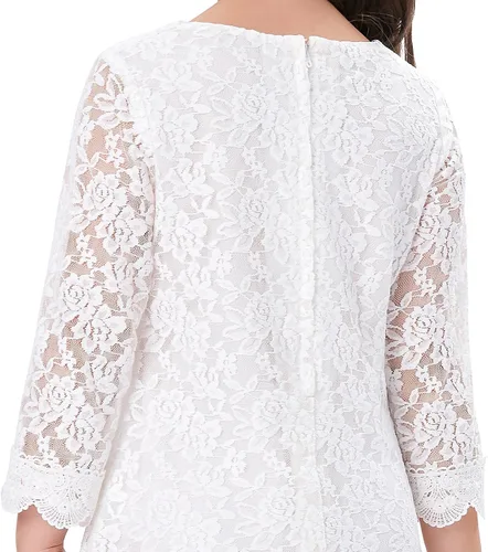 Miniatura 5 de Grace Karin Vestidos de encaje de flores para niñas, con mangas