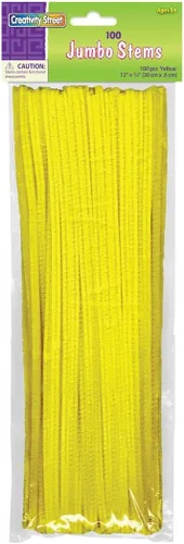 Miniatura 16 de Creativity Street Jumbo Chenille Stems, 12" x 6 mm, Craft Pipe Cleaners in Assorted Basic Colors, Pack of 100, Case of 12 Packs, 1200 Chenille Stems