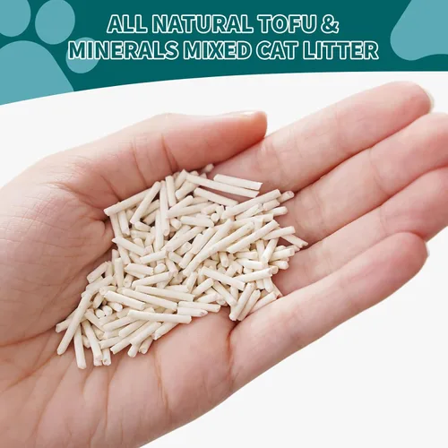 Miniatura 4 de Arena para gatos a base de plantas, control de olores, arena para gatos de tofu de aglutinación rápida, 12 libras, control de polvo de bajo