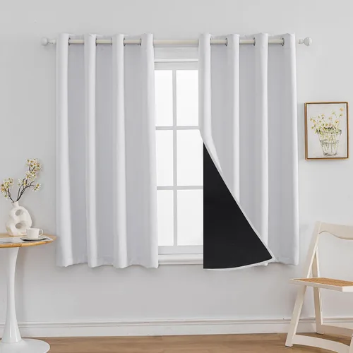 Miniatura 27 de Anytime Juego de 2 paneles de cortinas 100% opacas, con aislamiento térmico para dormitorio, paneles de sombreado completo