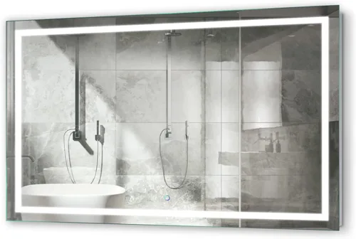 Miniatura 7 de Krugg Espejo de baño LED cuadrado de 24 x 24 pulgadas Espejo de tocador iluminado incluye atenuador y desempañador Montaje en pared vertical u