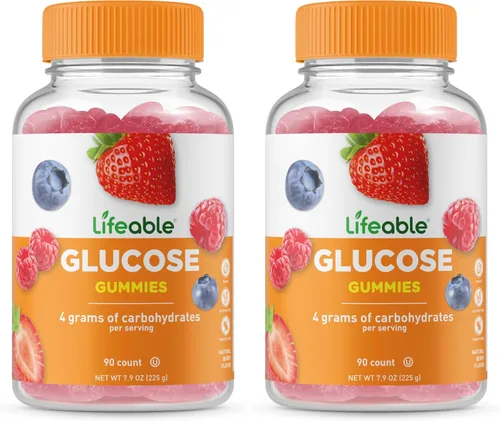 Miniatura 8 de Gomitas de Glucosa Lifeable - Gomitas de Sabor Natural de Gran Gusto - Sin Gluten y Sin OMG - Masticables - para Adultos y Niños - 90 Gomitas