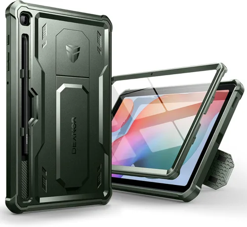 Miniatura 10 de Dexnor Funda para Samsung Galaxy Tab S6 Lite de 10.4 pulgadas 2024/2022/2020, [Protector de pantalla integrado y soporte] con portabolígrafos