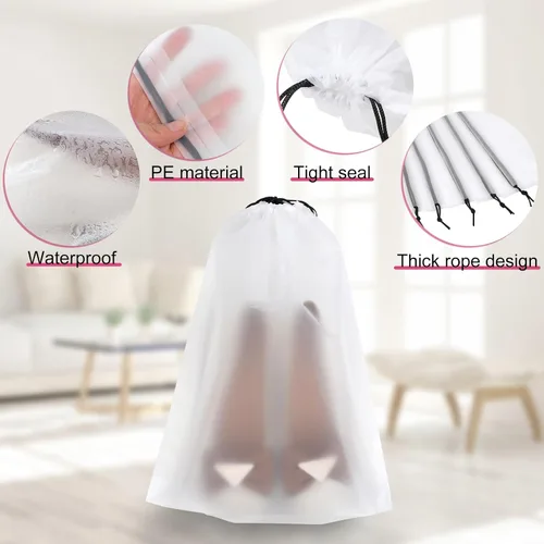 Miniatura 6 de Paquete de 18 bolsas de zapatos para viajes, 11.8 x 15.7 pulgadas, bolsas de viaje para zapatos para empacar, bolsa de viaje para zapatos, bolsas