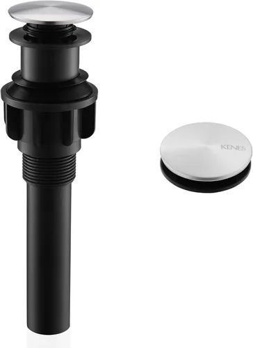 Miniatura 13 de KENES Desagüe Pop Up de Bronce Frotado con Aceite para Lavabo Vessel de Baño, Tapón de Desagüe para Lavabo de Tocador, Ensamblaje de Desagüe