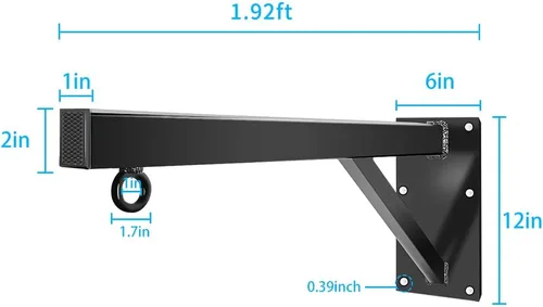 Miniatura 4 de Aoneky Heavy Duty Punching Bag Wall Mount Bracket, 1000LB Capacity Universal Boxing Bag Hanger for MMA, Muay Thai, Home Gym Training, Solid Steel