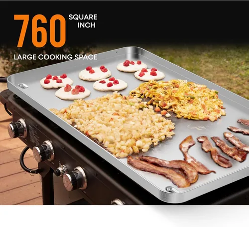 Miniatura 5 de Stanbroil Plancha plana para Cuisinart CGG-0036 parrilla de gas de 4 quemadores de 36 pulgadas, parte superior de repuesto de parrilla de acero