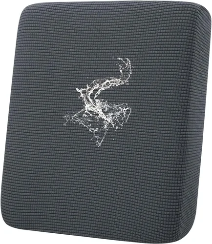 Miniatura 56 de hyha Fundas impermeables para cojines de sofá para mascotas, funda antideslizante para asiento de sofá para perros lavable, tela de jacquard Gris