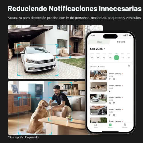 Miniatura 4 de Kiwibit Cámara de seguridad 2K interior/exterior, cámara para mascotas, monitor de bebé, montaje magnético, detección de IA, visión nocturna a Blanco