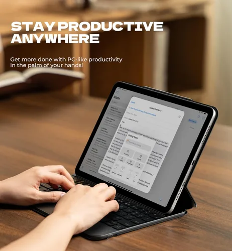 Miniatura 7 de Dexnor Funda para iPad Air de 11 pulgadas con teclado M4/M3/M2 (2026/2025/2024) y iPad Pro 11 (4ª/3ª/2ª/2ª/1ª generación) y iPad Air 5ª/4ª Negro