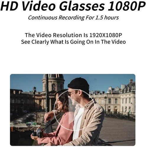 Miniatura 7 de Gafas de Cámara Gafas de Video Inteligentes con Cámara Gafas Deportivas Portátiles para los Ojos Grabación al Aire Libre Motociclismo Senderismo