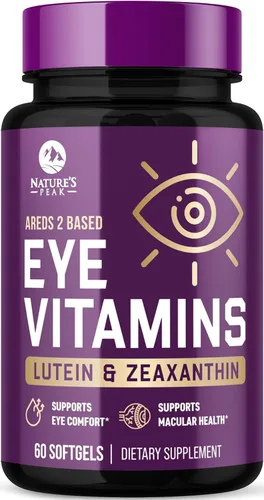 Vitaminas para los ojos – 3 veces más fuerza de vitamina para la salud ocular con luteína y zeaxantina – Visión macular salud y ojos secos apoyo con