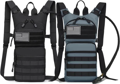 Miniatura 12 de Mochila de hidratación con aislamiento bolsa de agua con vejiga de 3 l de TPU, mochila táctica Molle de hidratación para senderismo, ciclismo, correr