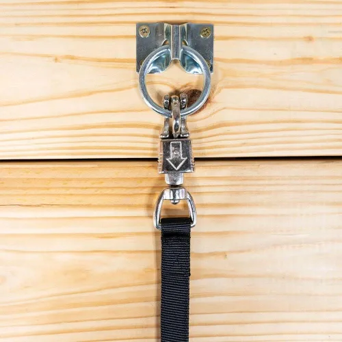 Miniatura 4 de Dura-Tech Corbata cruzada de nailon ajustable de doble capa, máxima seguridad y portabilidad para caballos, longitud extensible de 24 a 96 pulgadas