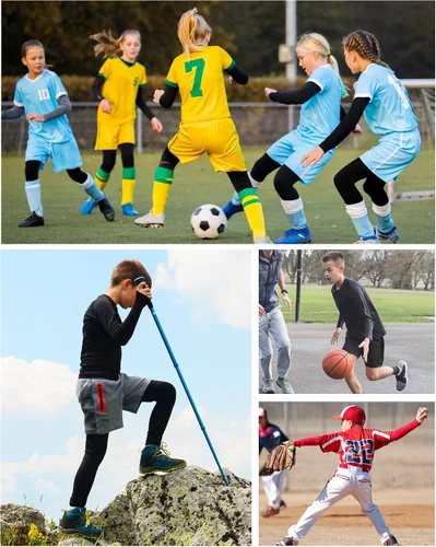 Miniatura 5 de Runhit Boys Compression Shirt Kids Long Sleeve Athletic Undershirt Youth Quick Dry Baselayer for Football Baseball