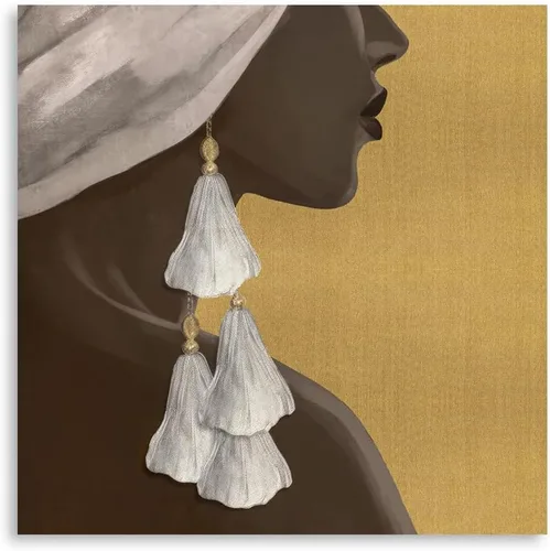 XMMPOT Arte de pared afroamericano dorado: arte de pared minimalista africano para sala de estar, póster amarillo moderno, decoración de pared para