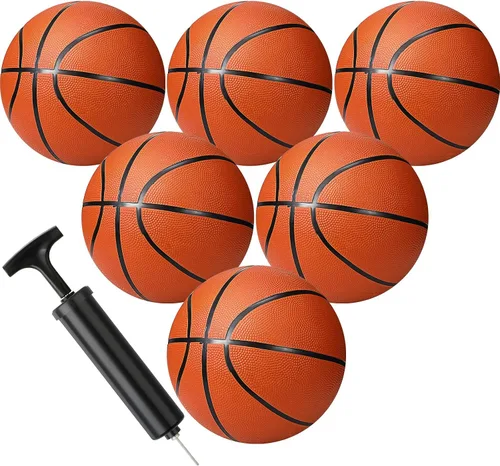 Miniatura 8 de Wettarn 6 piezas de balones de baloncesto tamaño 5 al por mayor, suministros de donación caritativa cristiana, balón de baloncesto de 27.5 pulgadas