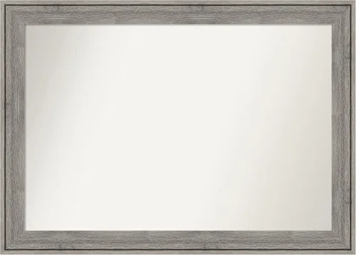 Miniatura 45 de Amanti Art Espejo de pared personalizado no biselado (24.5 x 24.5 pulgadas), marco gris marrón alta, varios tamaños personalizados, espejo de baño