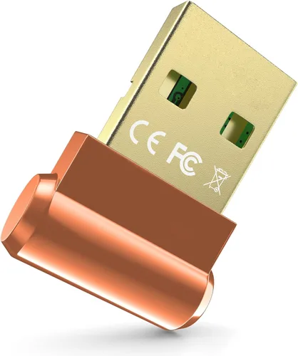 Miniatura 9 de Adaptador USB Bluetooth 5.1 para PC de escritorio: dongle inalámbrico de largo alcance de 300 pies con antena de 5dBi Plug & Play para portátil