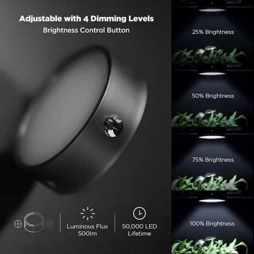 Miniatura 3 de ONF Mist O Shelf - Luz magnética LED colorida para promover el crecimiento de plantas de interior, puerto tipo C adaptable para decoración