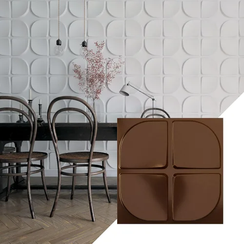 Miniatura 27 de Ekena Millwork WP20X20EUWH 19 5/8 pulgadas de ancho x 19 5/8 pulgadas de alto Edmund EnduraWall Decorativo 3D Panel de pared cubre 2.67 pies