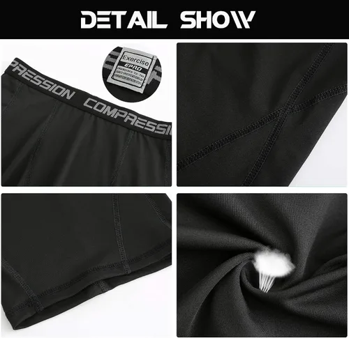 Miniatura 5 de Holure - Pantalones cortos de compresión para hombre, 3