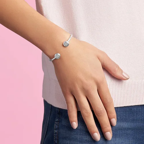 Miniatura 6 de PANDORA Pulsera de circonita cúbica distintiva de joyería en plata de ley
