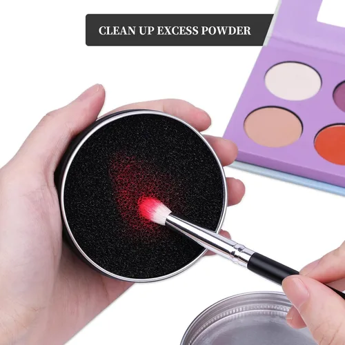 Miniatura 8 de DUcare Limpiador de brochas de maquillaje, brochas de maquillaje, limpiador de jabón sólido con eliminación de color, esponja de limpieza, limpiador